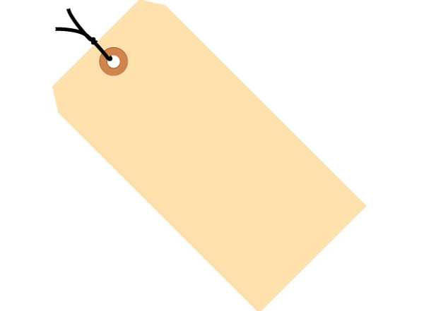 4 1/4" x 2 1/8" General Purpose Pre-Strung Manila Tags 13 Point Card Stock 
