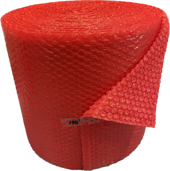70 Foot Red Protective Packaging Cushioning Bubble Wrap® Roll
