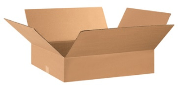 28" x 16" x 5" (ECT-32) Flat Kraft Corrugated Cardboard Shipping Boxes