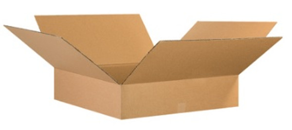32" x 32" x 8" (ECT-32) Flat Kraft Corrugated Cardboard Shipping Boxes