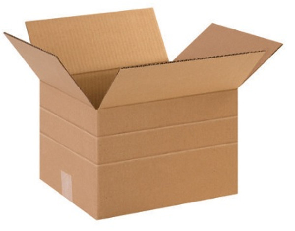 15" x 12" x 10" (ECT-32) Multi-Depth Kraft Corrugated Cardboard Shipping Boxes