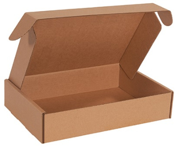 15 1/8" x 11 1/8" x 3" (200#/ECT-32-B) Kraft Deluxe Literature Corrugated Cardboard Mailers