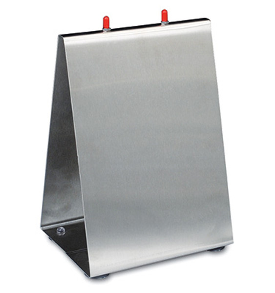 Stainless Steel Dispenser for Saddle Packed Deli Bags / Poly Bags on a Pad.