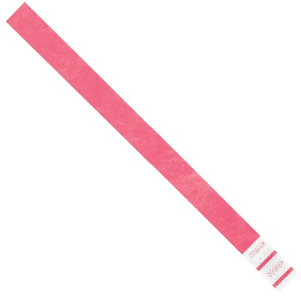 Tyvek® Self Adhesive Sequentially Numbered Pink Wristbands