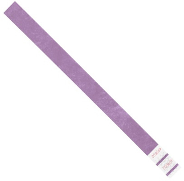 Tyvek® Self Adhesive Sequentially Numbered Purple Wristbands