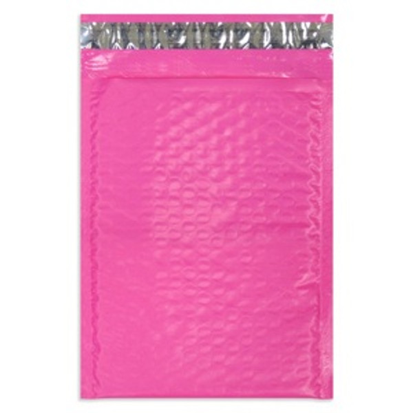 10.5"x15" Economy Pink Self Seal Poly Bubble Mailer Envelope