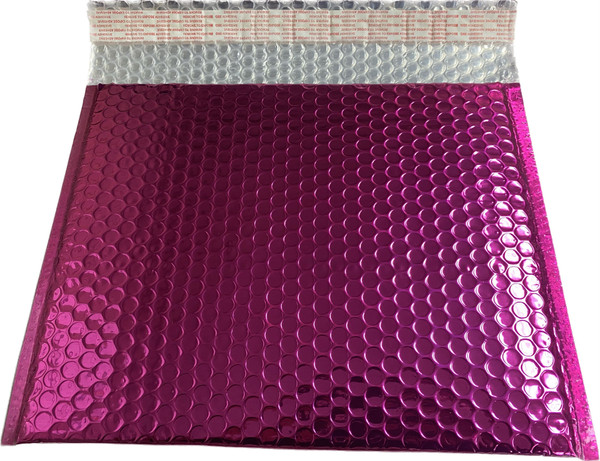 Hot Pink Metallic Glamour Bubble Mailers - Blingvelopes 12.75" x 10.5" #PORT