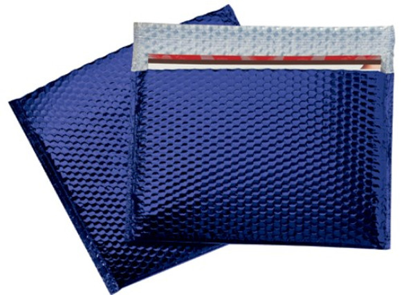 Blue Metallic Glamour Bubble Mailers - Blingvelopes 12.75" x 10.5"