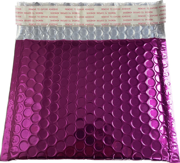 Hot Pink/Fuchsia Metallic Glamour Bubble Mailers - Blingvelopes 7" x 5.75" #CD2