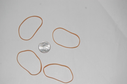 3 1/2" x 1/4" Standard Rubber Bands Size 64 Postal