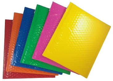 Shiny Shippers Color Bubble Mailers Envelopes Red Bubble Mailers, Yellow Bubble Mailers, Green Bubble Mailers, Blue Bubble Mailers, Orange Bubble Mailers & Lipstick Pink Bubble Mailers