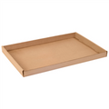 24" x 15" x 1.75" (ECT-32) Kraft Corrugated Cardboard Trays