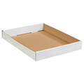 15" x 12" x 1.75" (ECT-32) White Corrugated Cardboard Trays