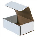 6 1/2" x 4 1/2" x 2 1/2" (ECT-32-B) White Corrugated Cardboard Mailers