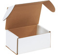 Strong corrugated mailer safely ships 1 to 4 DVDs. 7 5/8" x 5 7/16" x 3 9/16" (ECT-32-B) Oyster White Cardboard Outside Tuck Mailers 