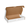 24" x 14" x 4"  (200#/ECT-32-B) White Corrugated Cardboard Carrying Cases