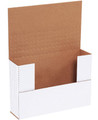 9 5/8" x 6 5/8" x 2 1/2" (200#/ECT-32-B) White Corrugated Cardboard Easy-Fold Mailers