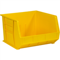 18" x 16 1/2" x 11" Yellow  Plastic Stack & Hang Bin Boxes - Fits 18" Shelf