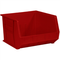 18" x 16 1/2" x 11" Red  Plastic Stack & Hang Bin Boxes - Fits 18" Shelf