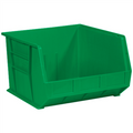 18" x 16 1/2" x 11" Green  Plastic Stack & Hang Bin Boxes - Fits 18" Shelf