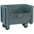 19 7/8" x 15 1/4" x 12 7/16" Gray  Mobile Giant Stackable Bins