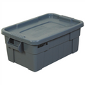 28" x 18" x 11" Gray Totes with Lid for Storage and Transport