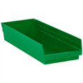 23 5/8" x 8 3/8" x 4" Green  Plastic Shelf Bin Boxes