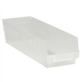 17 7/8" x 4 1/8" x 4" Clear  Plastic Shelf Bin Boxes