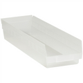 23 5/8" x 6 5/8" x 4" Clear  Plastic Shelf Bin Boxes