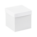 6" x 6" x 6" Bottoms feature a gray interior, lids feature a white interior.