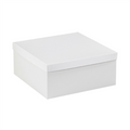 14" x 14" x 6" Bottoms feature a gray interior, lids feature a white interior.