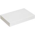 15" x 9 1/2" x 2" White chipboard cartons have a gray interior.