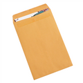 10" x 15" Kraft Redi-Seal Envelopes Fold Flap, Press Down, and Mail. No Moisture Needed to Seal.