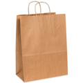 13" x 7" x 17" Heavy Duty Kraft Paper Shopping Bags with Twisted Paper Handles