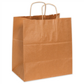 14.5" x 9" x 16.25" Heavy Duty Kraft Paper Shopping Bags with Twisted Paper Handles