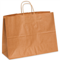 16" x 6" x 12" Heavy Duty Kraft Paper Shopping Bags with Twisted Paper Handles