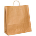 18" x 7" x 18" Heavy Duty Kraft Paper Shopping Bags with Twisted Paper Handles