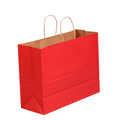 16" x 6" x 12" Scarlet Tinted Paper Shopping Bags with Twisted Paper Handles