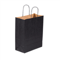 10" x 5" x 13" Black Tinted Paper Shopping Bags with Twisted Paper Handles