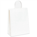 10" x 5" x 13" Heavy Duty White Paper Shopping Bags with Twisted Paper Handles