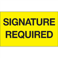 "Signature Required" (Fluorescent Yellow) Shipping and Handling Labels