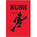 "Rush" (Fluorescent Red) Shipping and Handling Labels