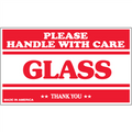 "Glass - Please Handle With Care" Shipping and Handling Labels