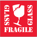 "Fragile - Glass" Shipping and Handling Labels