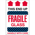 "Fragile Glass - This End Up" Shipping and Handling Labels