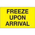 "Freeze Upon Arrival" (Fluorescent Yellow) Shipping and Handling Labels