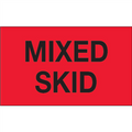 "Mixed Skid" (Fluorescent Red) Shipping and Handling Labels