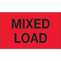 "Mixed Load" (Fluorescent Red) Shipping and Handling Labels