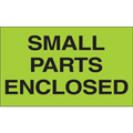 "Small Parts Enclosed" (Fluorescent Green) Shipping and Handling Labels