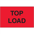 "Top Load" (Fluorescent Red) Shipping and Handling Labels